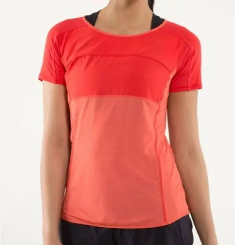 Lululemon  Run: Fast Track Short Sleeve Top Love Red Size 12