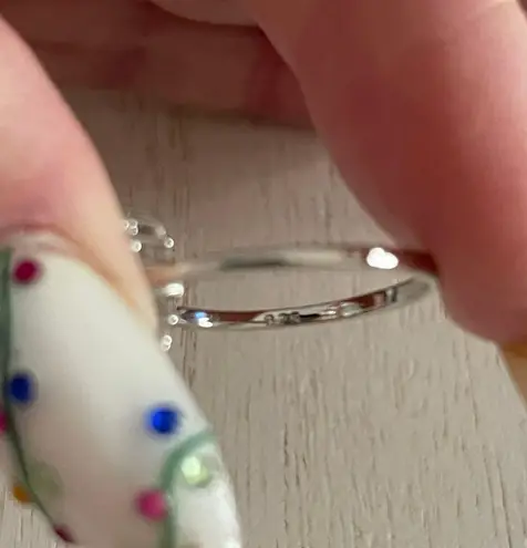 Sterling Silver Oval White Opal CZ Ring Size 10