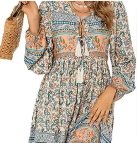 R.Vivimos Floral Bohemian Maxi Dress