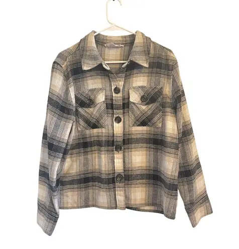 BB Dakota by Steve Madden Women’s Large Plaid Shacket Shirt Jacket
