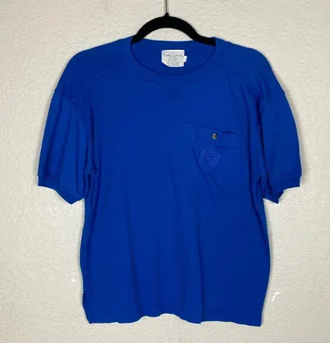 Pierre Cardin Vintage  blue ringer pocket tee