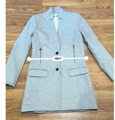 Veronica Beard gray dickey compatible Melange Wool Cashmere Blend coat size 4