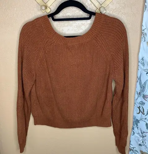 Forever 21  Rust Orange Knit Crew Neck Sweater Size Large