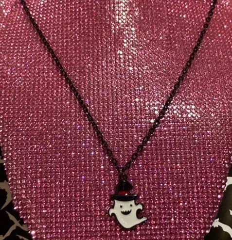 Boutique Creepy Ghost in Halloween Witch Costume Necklace Jewelry for Women Spooky emo