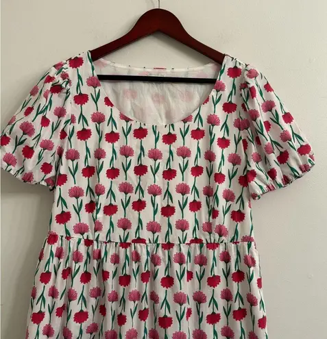 J.Crew  Tiered poplin puff-sleeve romantic cocktail midi dress XL - Image 9