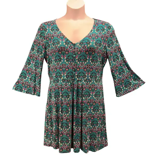 Boden Womens Mini Dress Size 12 Boho Florals Paisley Soft Festival Flowers Indie Blue