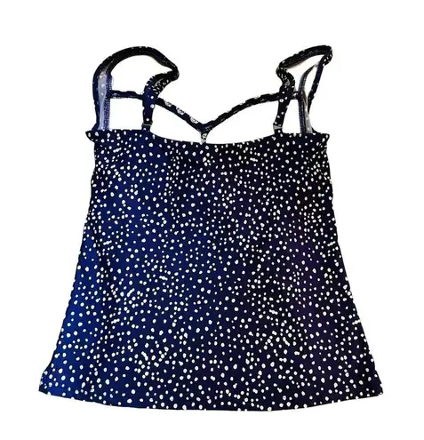 La Blanca Island Goddess Purple Sand Dollar Tankini Top Womens Size 8