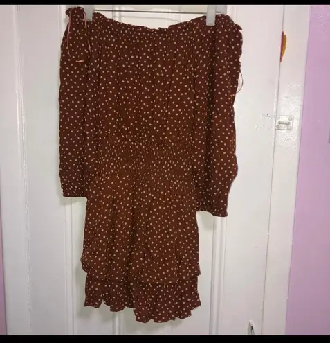 Pull & Bear Off the Shoulder Long Sleeve Romper