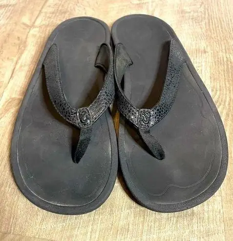 Olukai WOMENS KULAPA KAI BLACK/BLACK Size 9