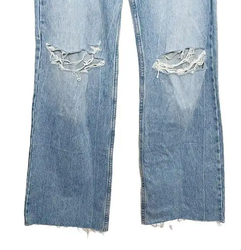 ZARA Wide Leg High Rise Distressed Jeans Size 4 new