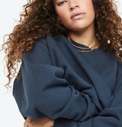 Mate the Label Organic Fleece Oversized Sweatshirt in Midnight, Size XS/Small