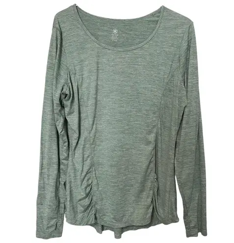 Gaiam Heather Green Long Sleeve Yoga Top