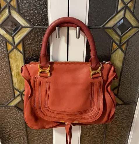 Chloé Chloe Marcie handbag in tan/brass/faded rose