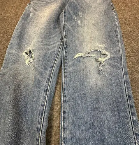 Dear John Jeans Womens 26 Blue Distressed Straight Leg Classic Everyday Denim