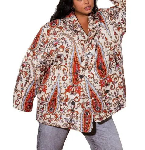 Mara Hoffman NWT Levine Paisley Quilted Coat sz 2X new with tags