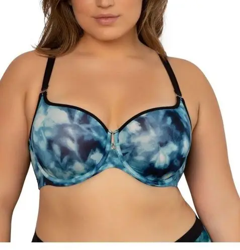 Curvy Couture Blue and Black Intimates Underwire Bra Size undefined