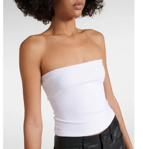 WARDROBE.NYC Opaque Tube Top in White Large New Womens Strapless Bandeau