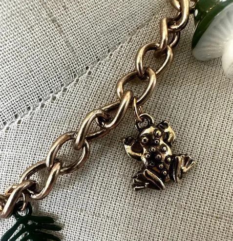 Whimsical Charm Choker Necklace Cottagecore Fairycore Frog Mushroom Terrarium