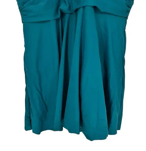 Bloomchic Solid Teal Ruffle Hem Empire Waist Halter Neck Swim Dress size 18/20 Green
