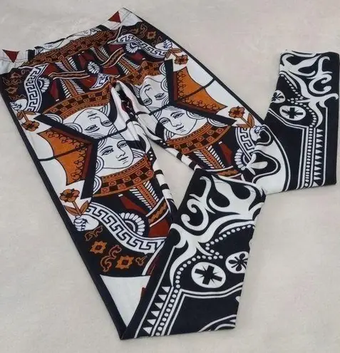 Blackmilk Style Casino Queen Of Hearts Reversible Stretch Leggings