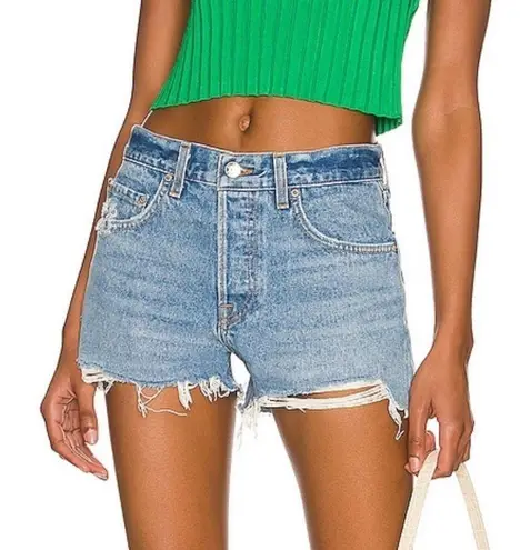 GRLFRND The Helena High Rise Cut Off Jeans Shorts Newport frayed Raw hem Size 30