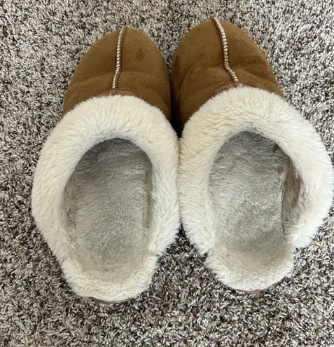 Women’s Fur Slippers Tan Size 11