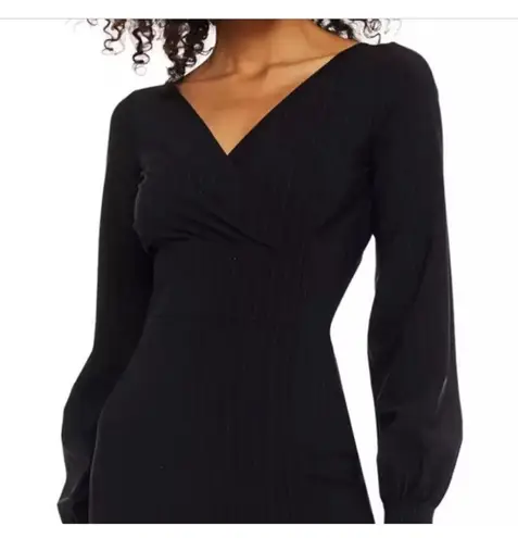 Chiara Boni La Petite Robe Iza Black Dress NEW Size 14 Long Sleeve Formal