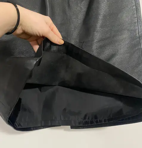 Newport News Black Leather Skirt