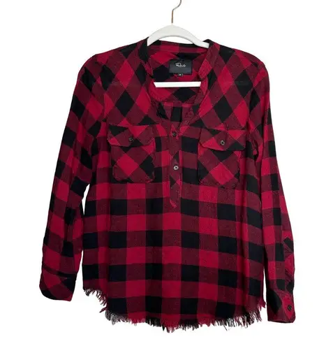 Rails Redding Button Down Size XS Sanguine Black Red Plaid Long Sleeve