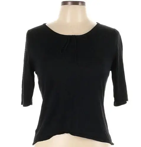 Vintage Lord & Taylor 100% Silk Black Stretchy Cami Nightshirt Womens Size Large