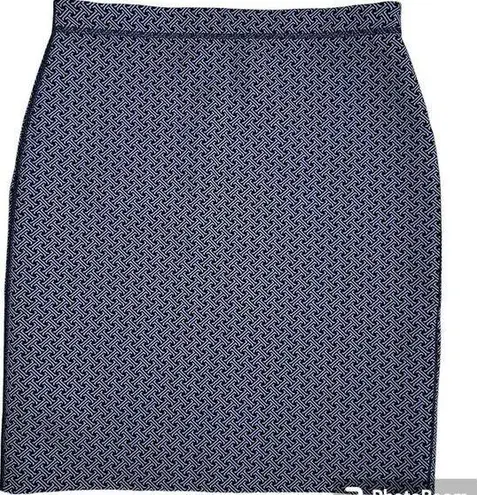 J. McLaughlin  Halle Reversible Skirt Navy Scuba Preppy Resort Coastal Size S