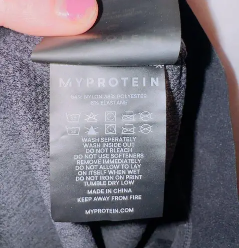 My Protein Gray Mid Rise Seamless Athletic Ankle Length Leggings size XS