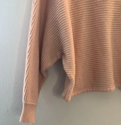 Eloquii Sweater Pink Cropped Dolman Sleeve Ribbed Sweater Sz 18/20 (2X) EUC