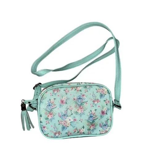 Lounge Fly Disney Lilo & Stitch Mint Floral Camera Bag NWOT tropical crossbody