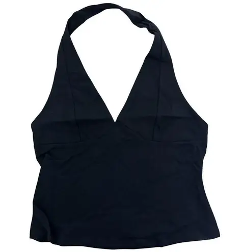 FP FREE PEOPLE INTIMATELY Still Here Halter Top Knit Deep V Black NWT Medium