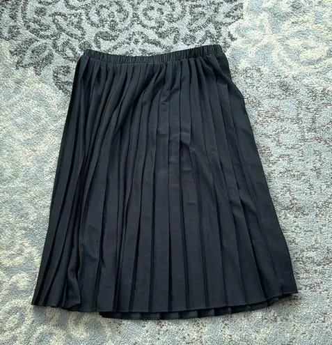 Vintage Anthony Richards Two Piece Bow Top Pleated Skirt Set Black White 14
