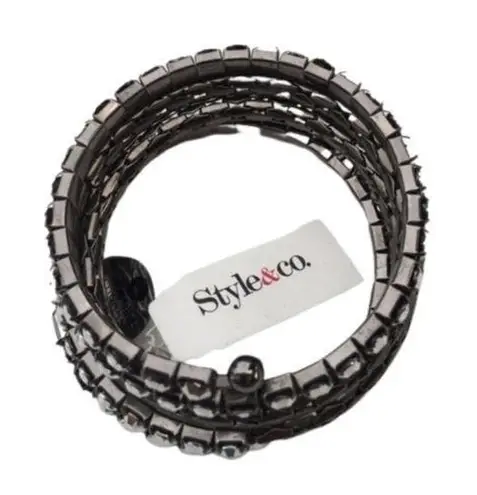 Style & Co NEW  Silver Hem Round / Coil‎ Bracelet. Women's Fashion Accessories