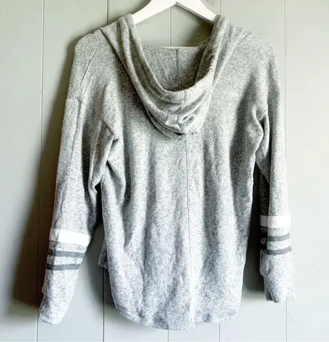 Market & Spruce Kallon Gray Brushed Knit Hoodie Size XS Petite