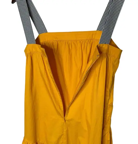 English Factory Shade High Low Midi Dress Gingham Strap Drop Waist size Small