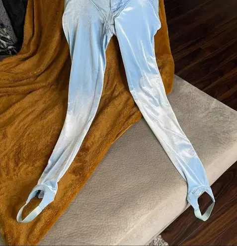 Y/PROJECT Opening Ceremony Stirrup Short Jeans In Ice Blue EUC $790 Size 2