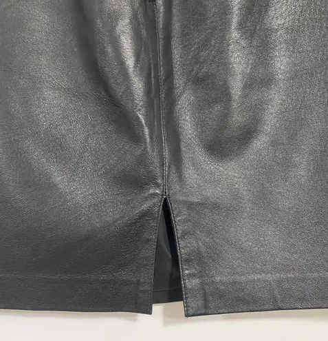 Newport News Black Leather Skirt