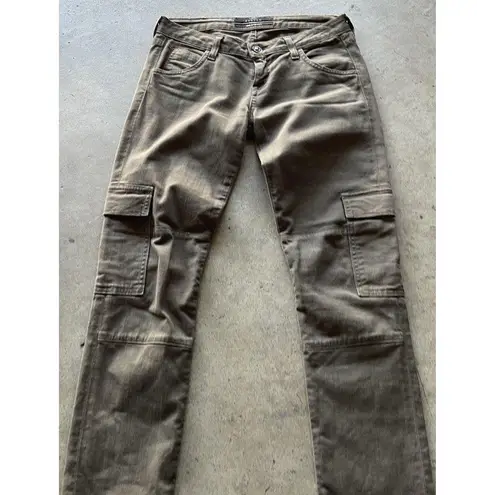 Hudson Jeans Women’s Barbara Black Size 26 Cargo Multi Pocket Brown USA Made