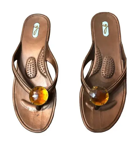 OKA B Women's Flip Flop Sandal Marian Copper