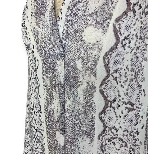 Violet+Claire snake print blouse, womens small sleeveless V-neck pleat top