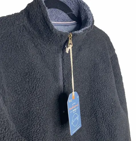 Weatherproof new π Vegan Sherpa 1/4 Zip Pullover Sweatee Sweatshirt π Black