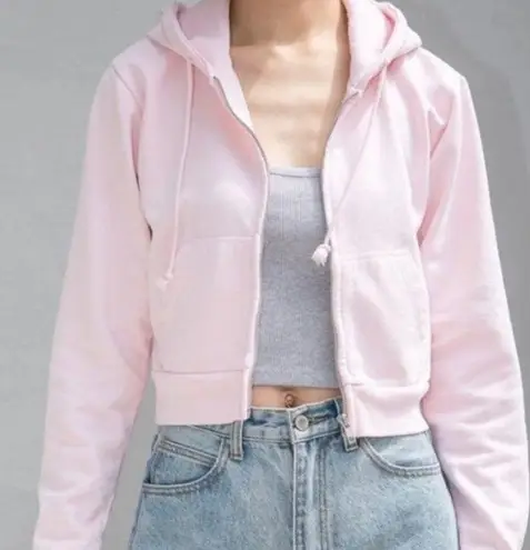 Brandy Melville Light Pink Cropped Hoodie Size XS 22 31 Off Retail From Gabi