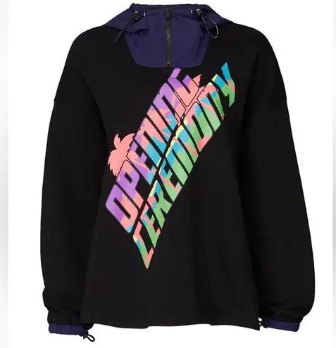 Opening Ceremony Hybrid Sweatshirt Windbreaker Hoodie Oversized Graphic Logo szL