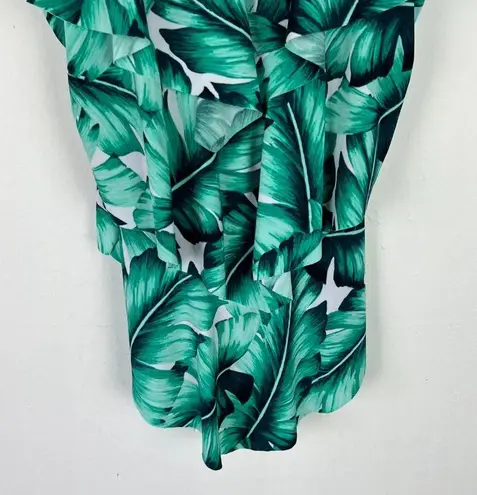Magicsuit Lanai Rita Top Tankini Top Leaf Print Tropical Size 8 EUC
