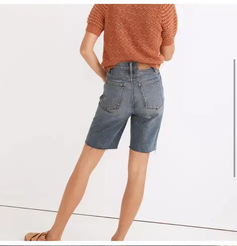 Madewell High Rise Long Denim Shorts