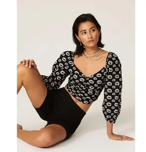 Hofmann Copenhagen Aruba Top Kiss Marks size 34 Black